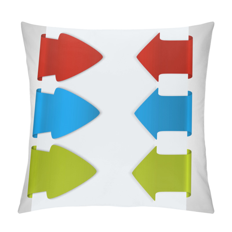 Personality  White Paper With Arrow. Vector Illustration. Pillow Covers