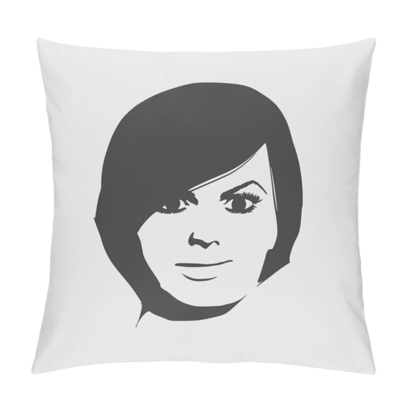 Personality  Silhouette Of A Female Head. Pillow Covers