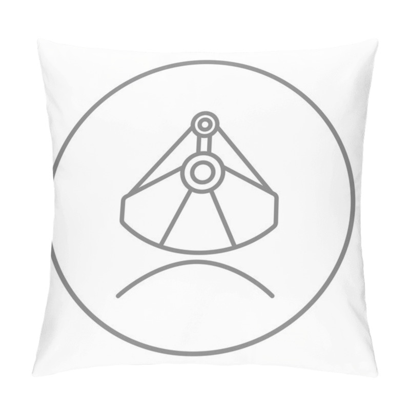 Personality  Mining Industrial Scoop Line Icon. Pillow Covers