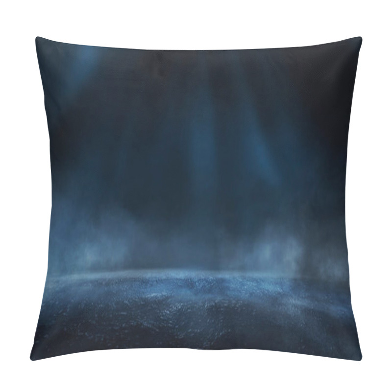 Personality  Dramatic Dark Background. Reflection Of Light On The Water. Smoke Fog, Rays, The Moon. Empty Night Scene, Landscape, River, Clouds.  Pillow Covers