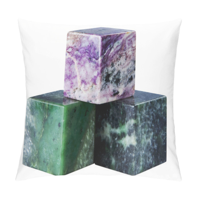 Personality  The Cube From A Mineral Also Charoit Nephrite Pillow Covers