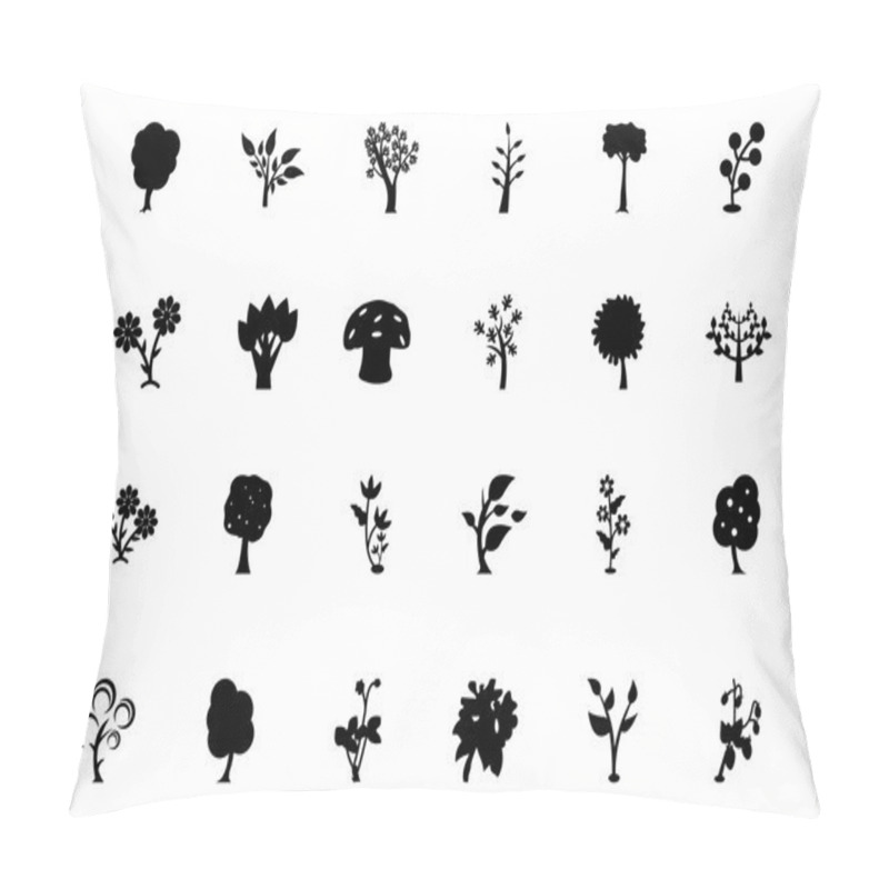 Personality  Trees Vector Icons 3 Pillow Covers