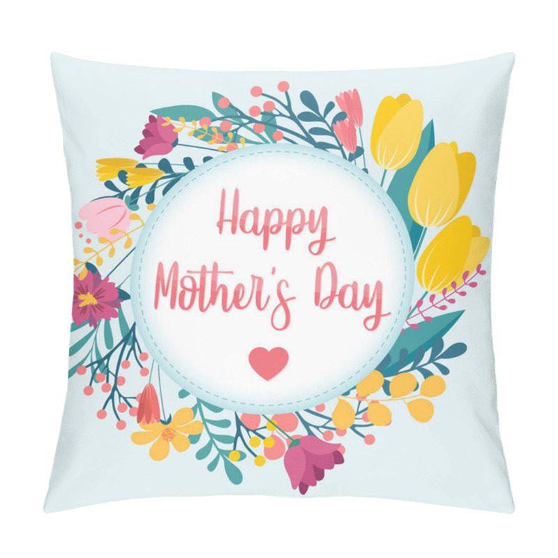 Personality  Mothers Day Greetings Card Template For Business. Elegant Floral Template. Can Be Used As Invitation Card Pillow Covers