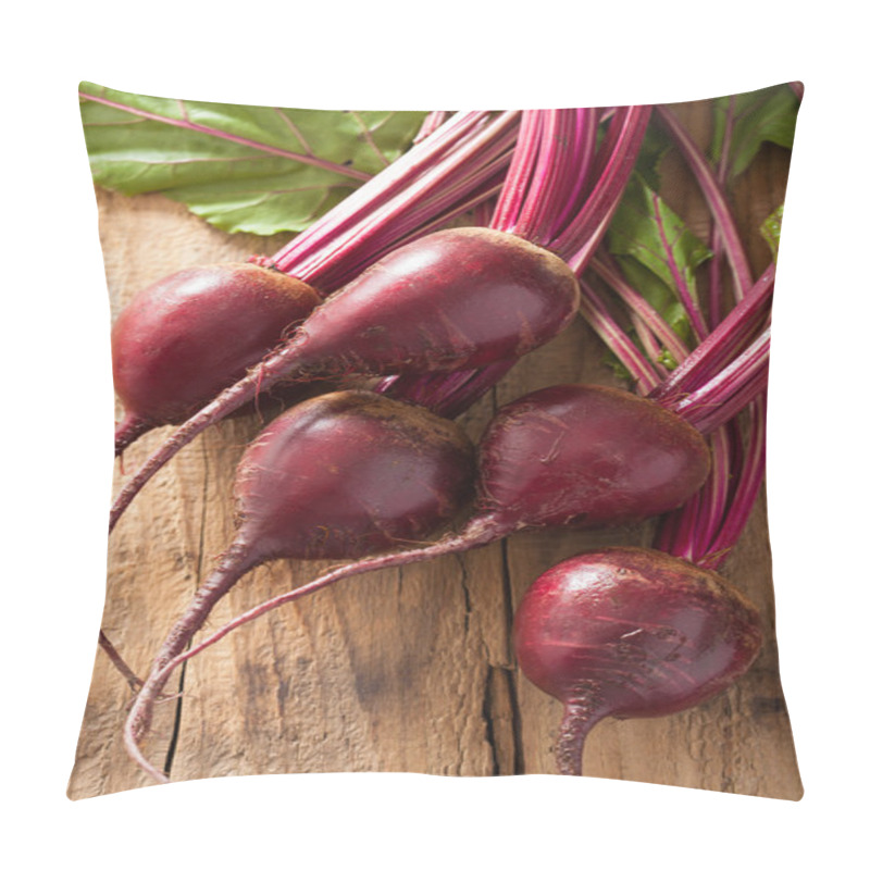 Personality  Fresh Beetroot On Wooden Background  Pillow Covers