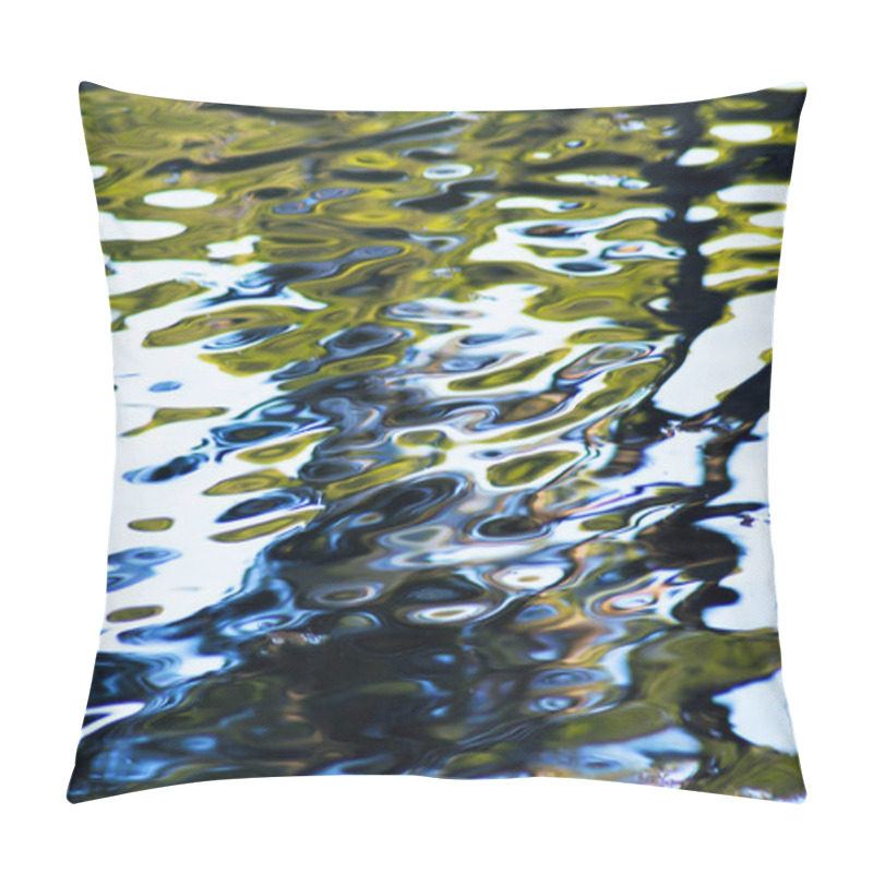 Personality  Lake Water With Defocused Reflected Trees. No People Pillow Covers