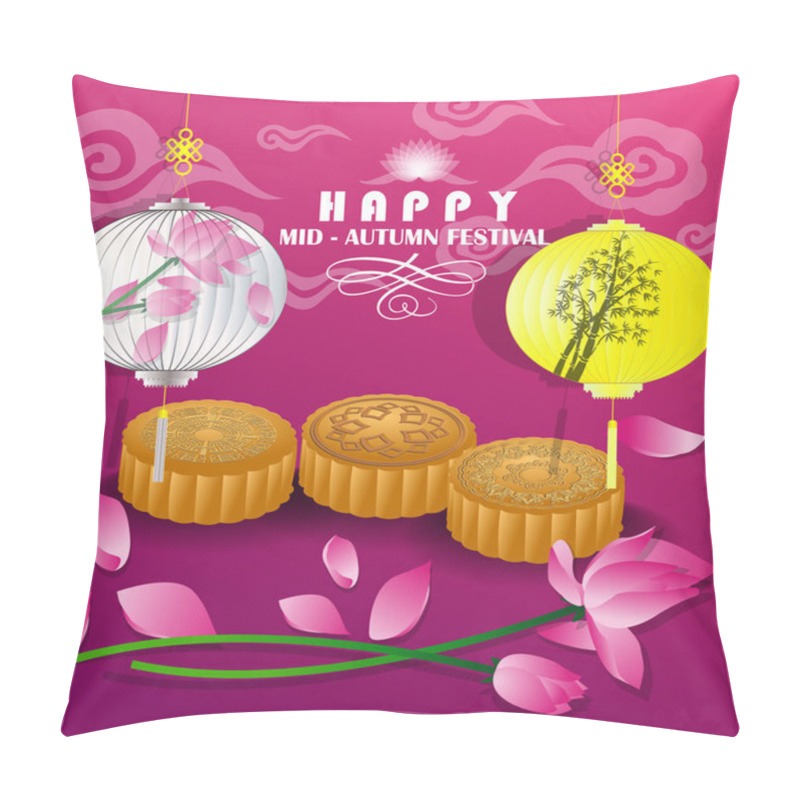 Personality  Happy Mid Autumn Festival Chinese Background Pillow Covers