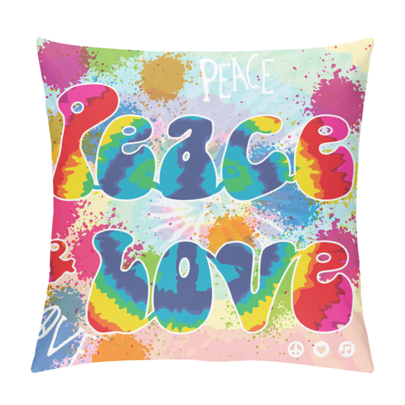 Personality  Peace & Love - Hippie Style Pillow Covers