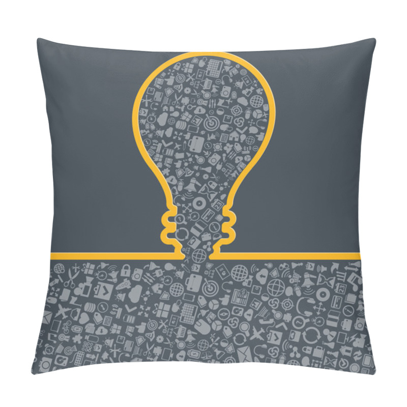 Personality  Concept Of Big Ideas Inspiration Innovation Pillow Covers