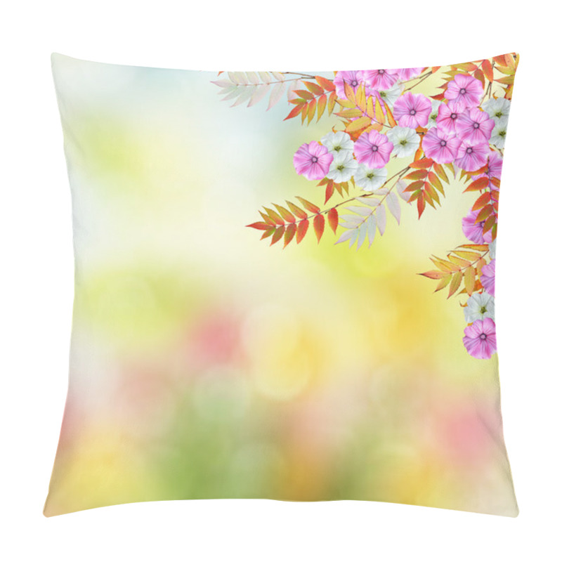 Personality  Delicate Bright Flowers Morning Glory On Background Summer Lands Pillow Covers