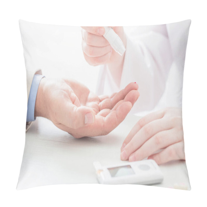 Personality  Measuring Sugar Level With A Glucometer Pillow Covers