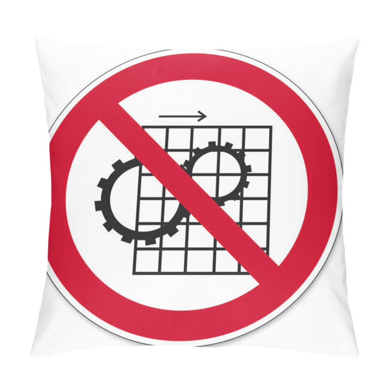 Personality  Prohibition Signs BGV Icon Pictogram Remove Protective Device Prohibited Pillow Covers