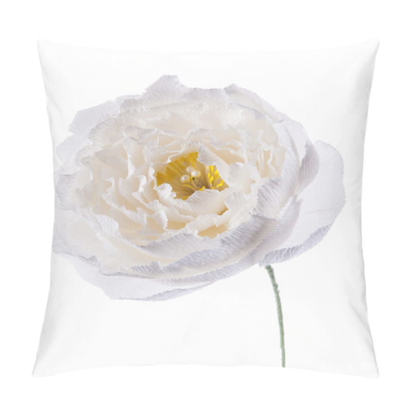 Personality  Hand Made Paper White Flower Peony Pillow Covers