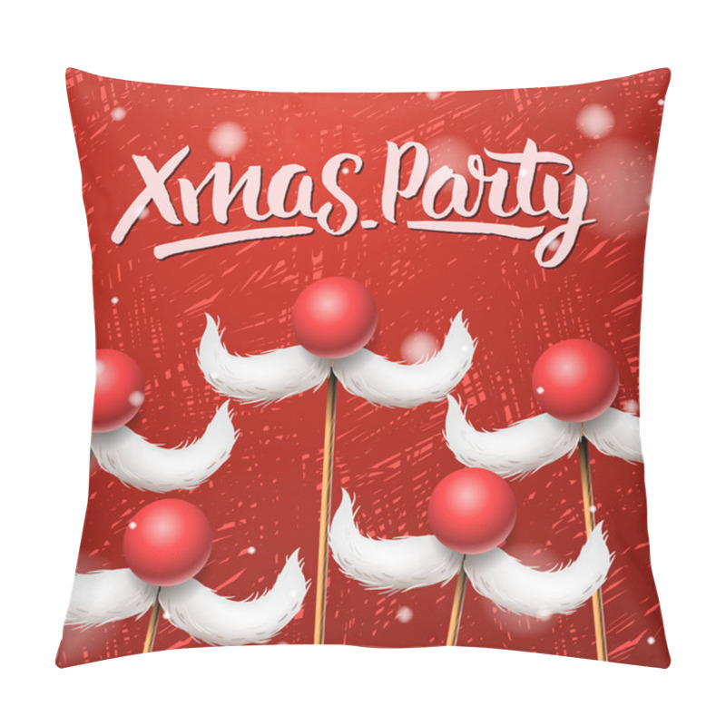 Personality  Christmas Party Card, Santa Claus Moustache Pillow Covers