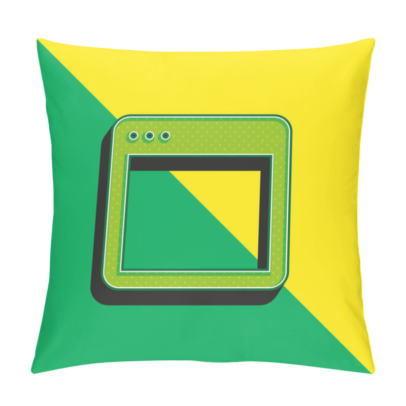 Personality  App Green And Yellow Modern 3d Vector Icon Logo Pillow Covers