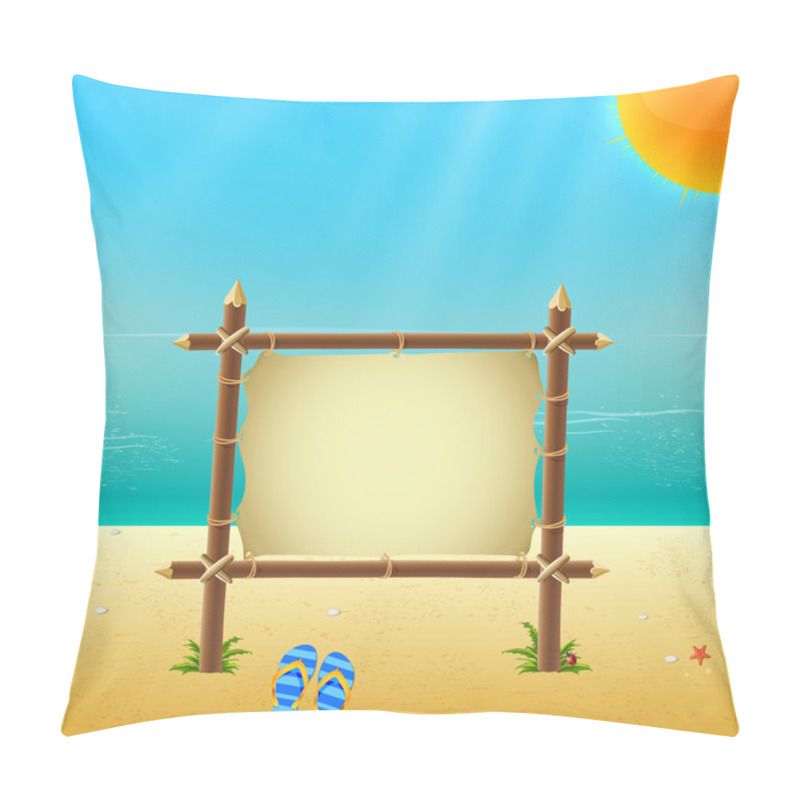 Personality  Wood Sign On The Beach Pillow Covers