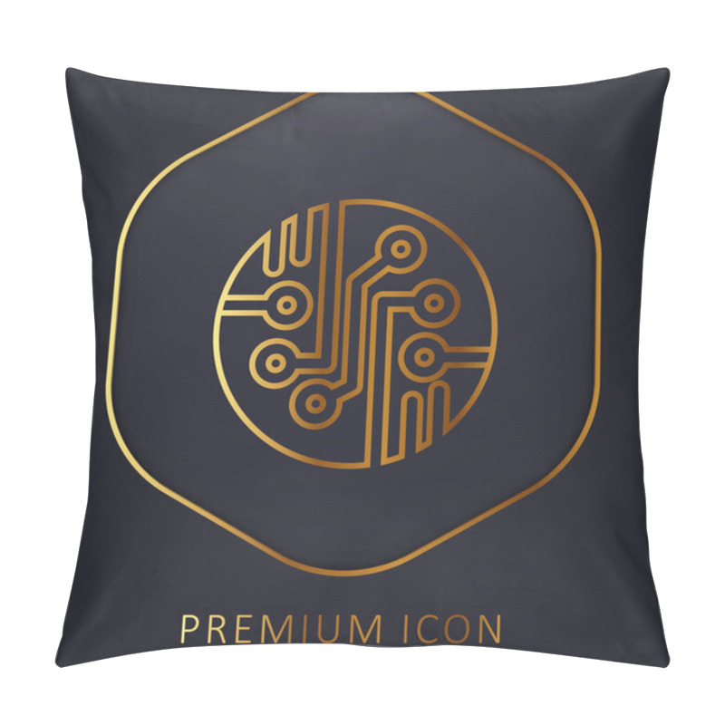 Personality  Bio Sensor Golden Line Premium Logo Or Icon Pillow Covers