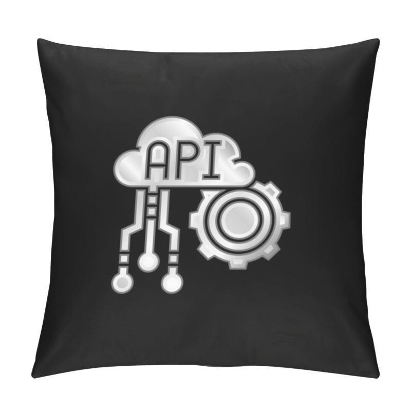 Personality  Api Silver Plated Metallic Icon Pillow Covers