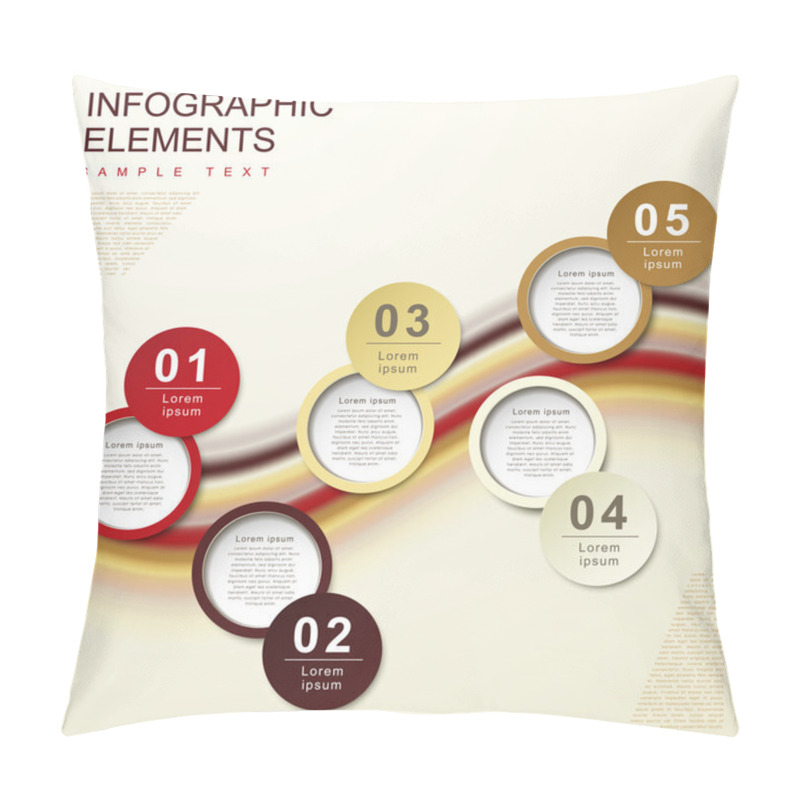 Personality  Abstract Flow Chart Infographics Pillow Covers