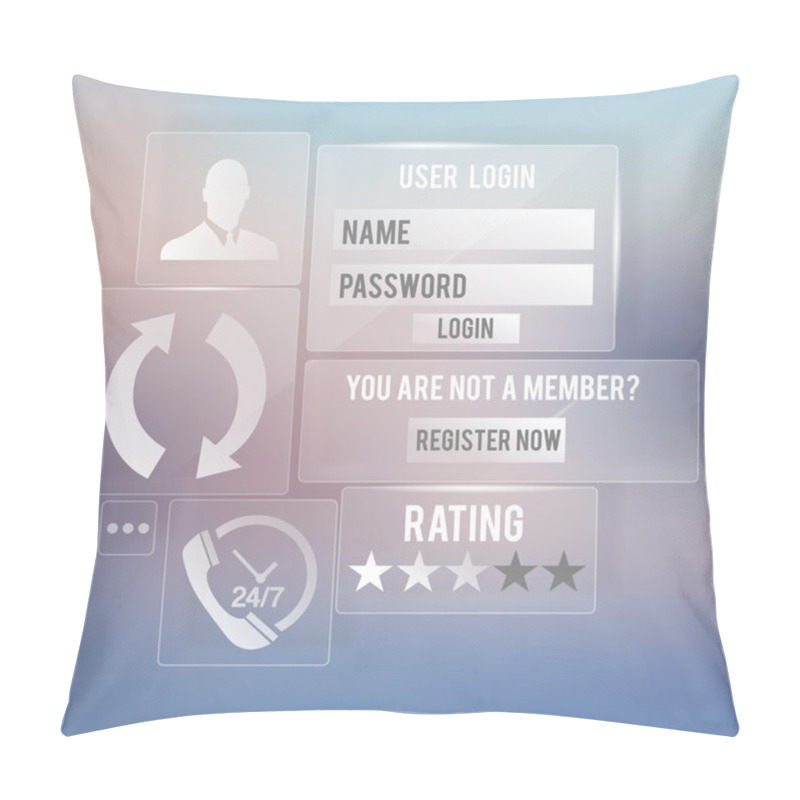 Personality  Sign In Form Template Pillow Covers