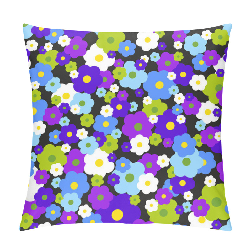 Personality  Seamless Background With Daisies Pillow Covers