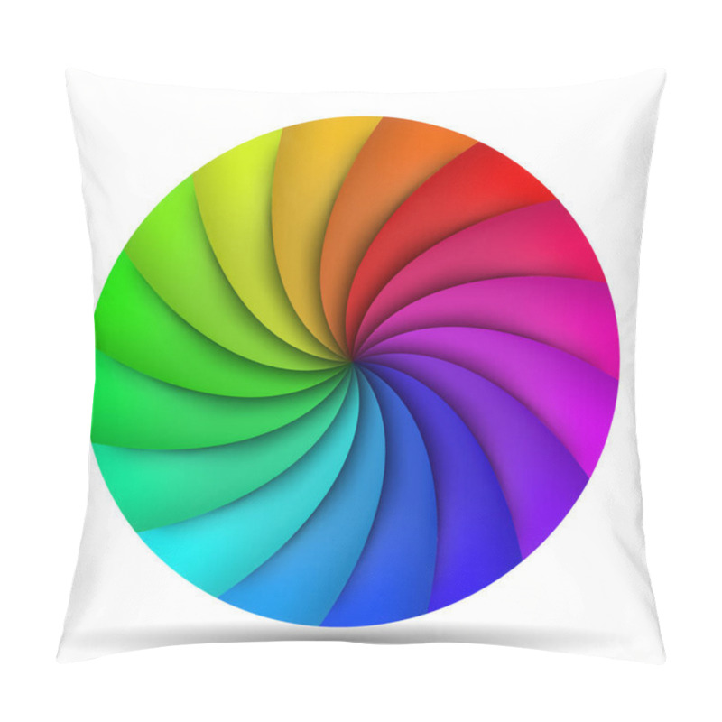 Personality  Round Rainbow Whirl Pillow Covers