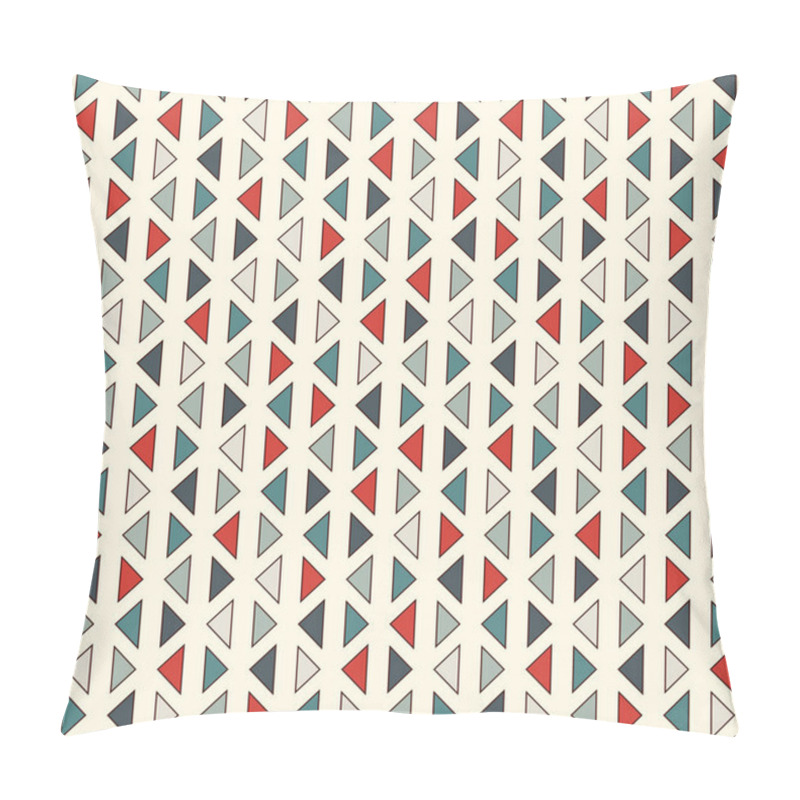 Personality  Repeated Mini Triangles On White Background. Simple Abstract Wallpaper. Seamless Pattern Design With Geometric Figures. Pillow Covers