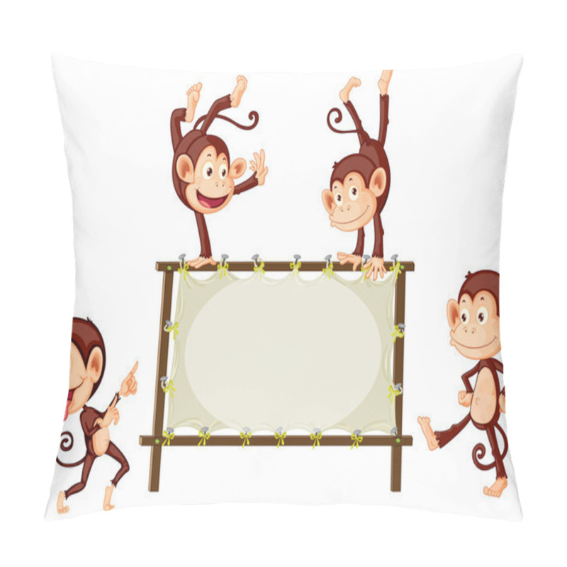 Personality  Monkey Sign Pillow Covers