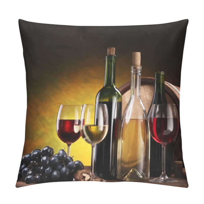 Personality  Still Life With Wine Bottles Pillow Covers