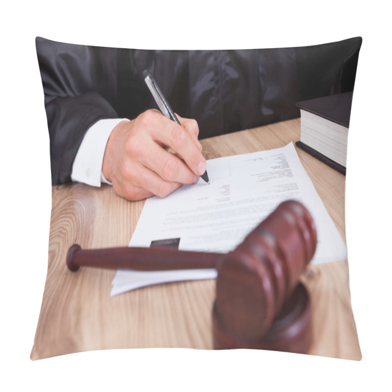 Personality  Male Judge In Courtroom Pillow Covers