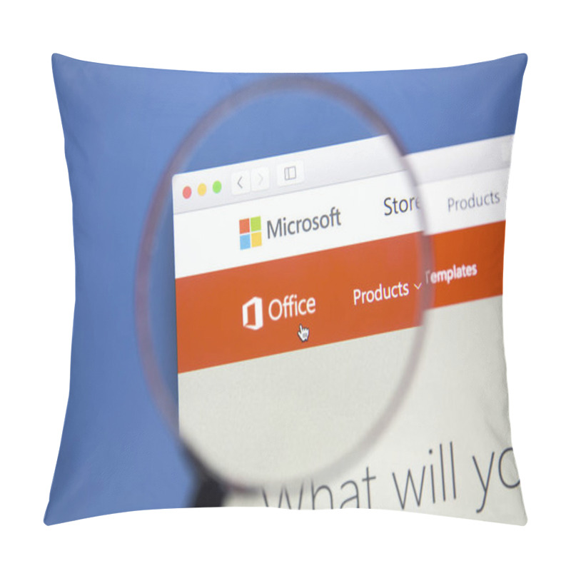 Personality  Miicrosoft Office Website On A Computer Screen. Pillow Covers