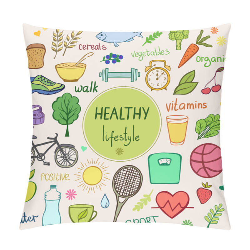 Personality  Healthy Lifestyle Background Pillow Covers