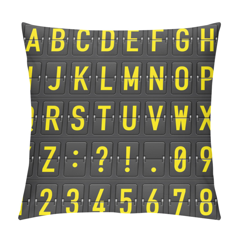 Personality  Set Of Letters On A Mechanical Timetable Pillow Covers