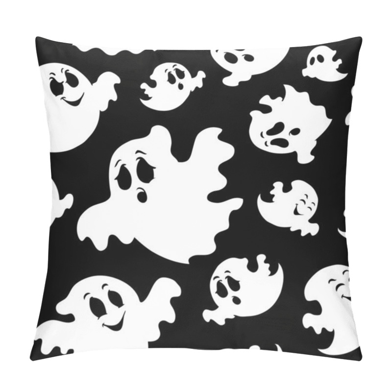 Personality  Seamless Background With Ghosts 1 Pillow Covers