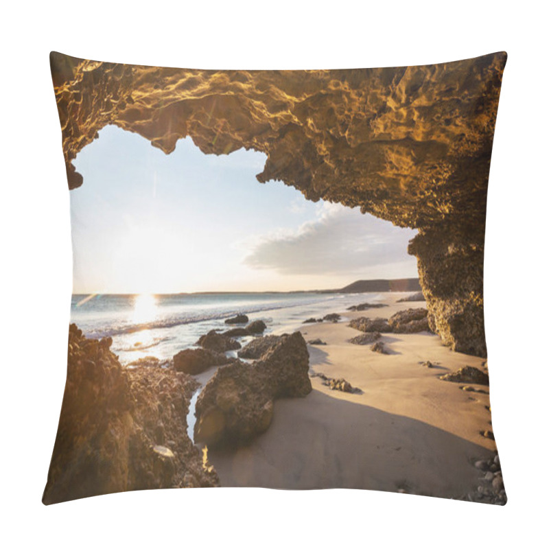 Personality  Sandy Beach And Dunes On The Ocean Coast. Baja California, Mexico Pillow Covers