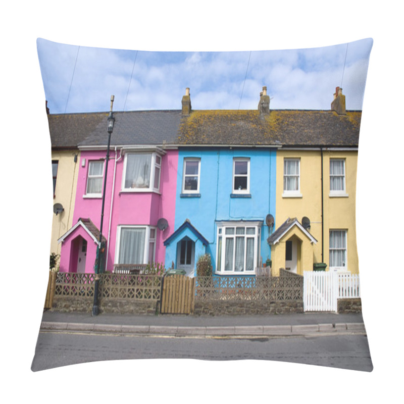 Personality  Row Of Small Houses Pillow Covers