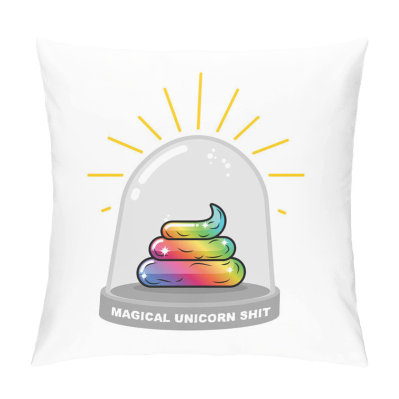 Personality  Magical Unicorn Shit In Glass Bell. Rainbow Fairy Turd Research. Pillow Covers