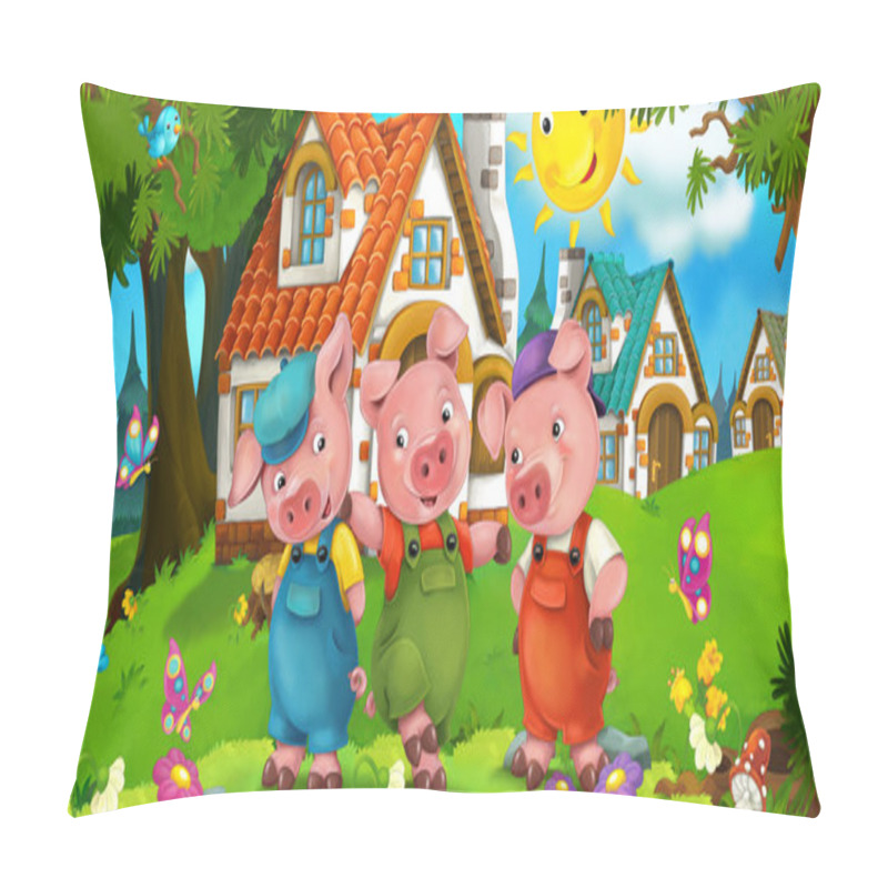 Personality  Cartoon Scene - Pigs Pillow Covers