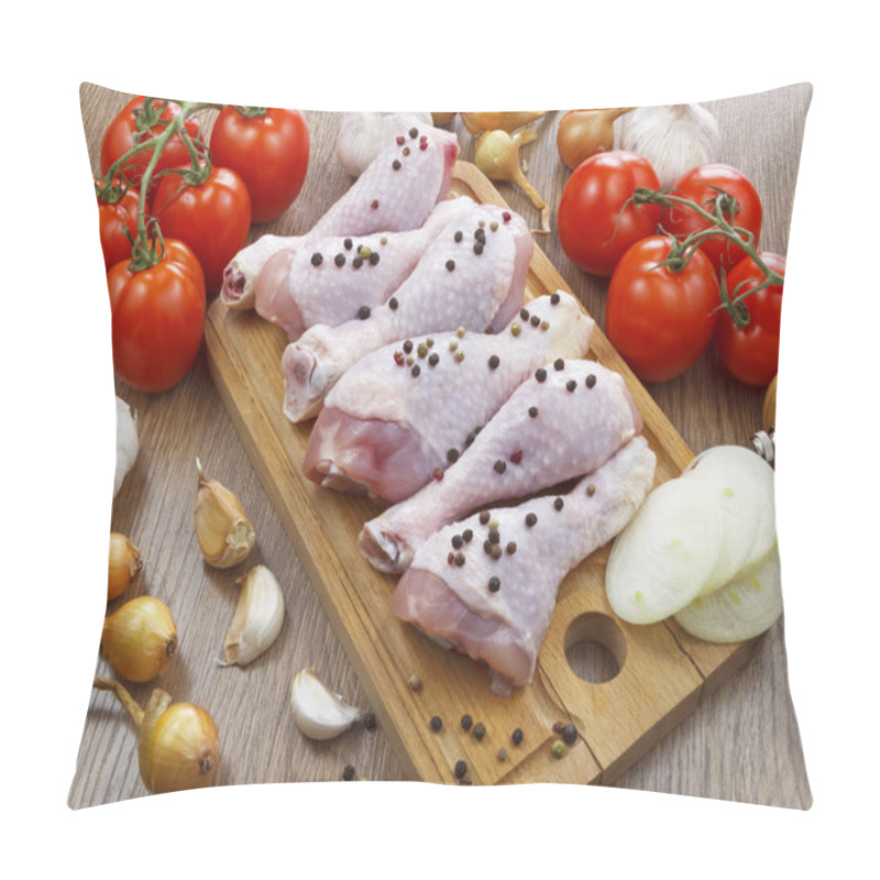 Personality  Chicken Drumstick With Vegetables Pillow Covers