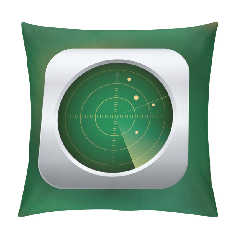 Personality  Realistic Radar Icon Pillow Covers