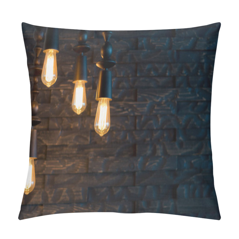 Personality  Decorative Lamp And Black Background Pillow Covers