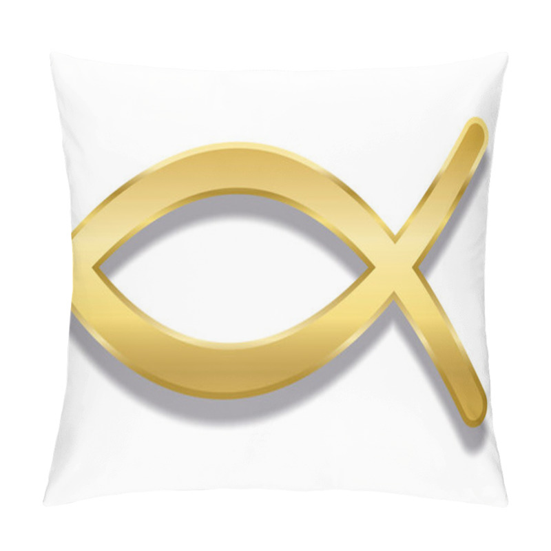 Personality  Fish Christian Symbol Ichthys Golden Style Pillow Covers