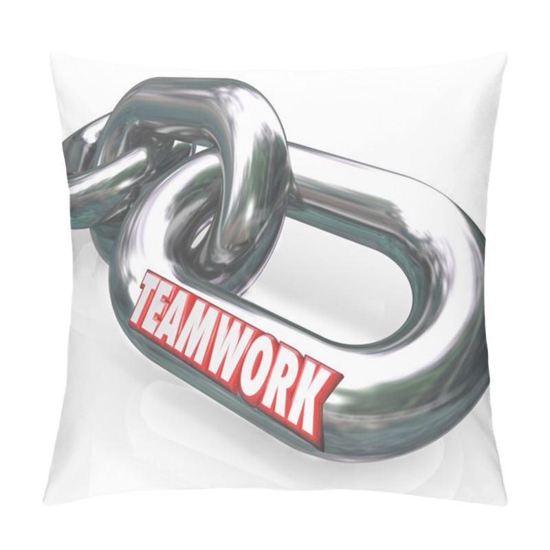 Personality  Teamwork Word On Chain Links Connected Team Partners Pillow Covers