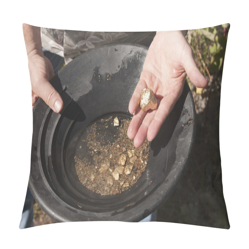 Personality  Man Finding Gold Nuggets Pillow Covers