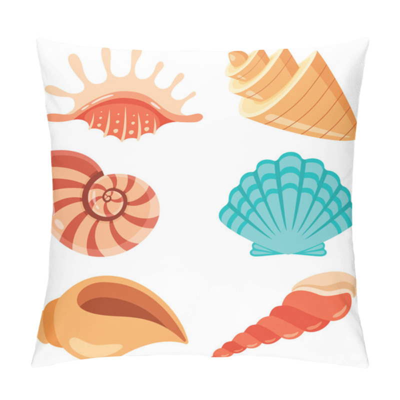 Personality  Set Of Various Sea Shells Pillow Covers