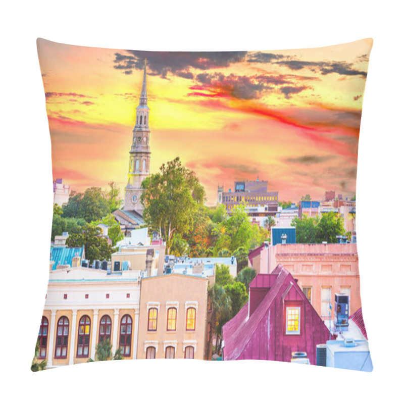 Personality  Charleston, South Carolina, USA Town Skyline Pillow Covers