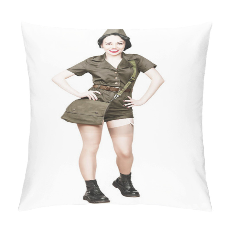 Personality  Military Pin-up Woman Pillow Covers