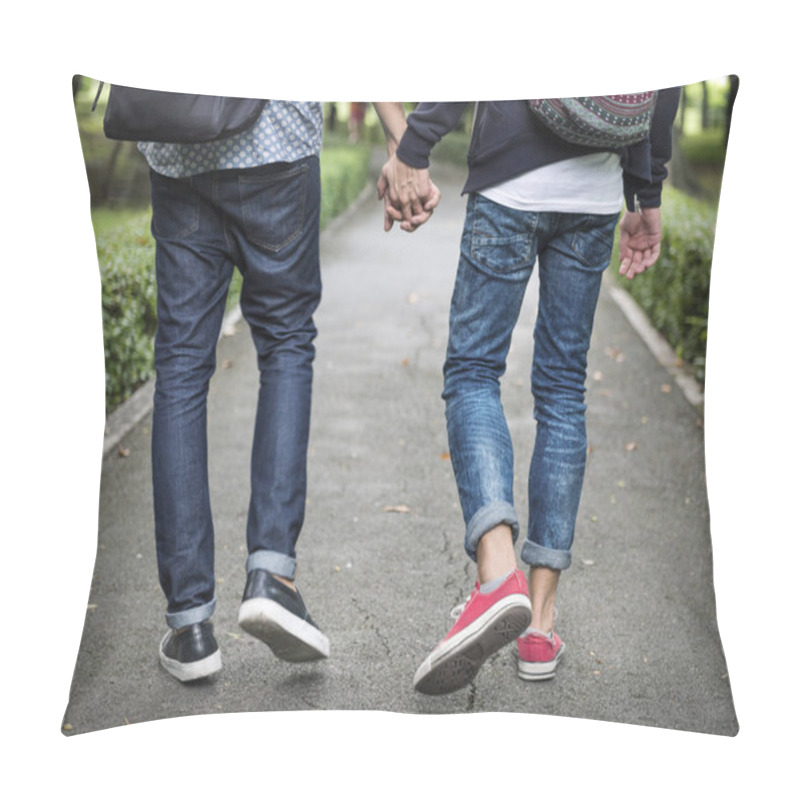 Personality  Men Gay Couple Outdoors Pillow Covers