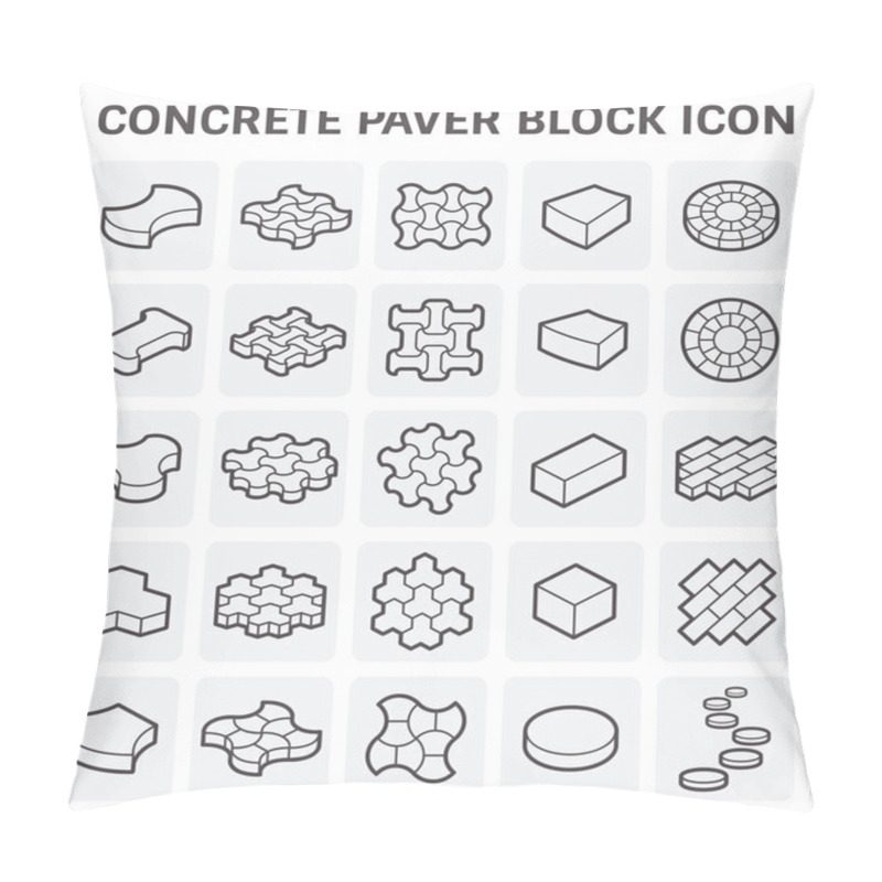 Personality  Paver Block Icon Pillow Covers