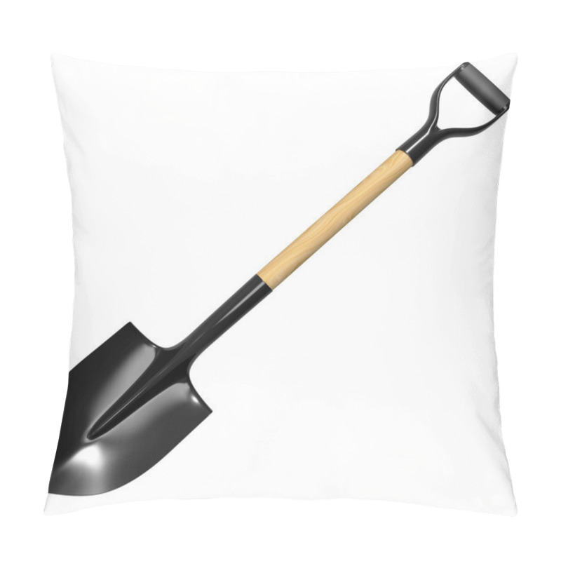 Personality  Shovel With Wood Handel 3d Illustration Pillow Covers