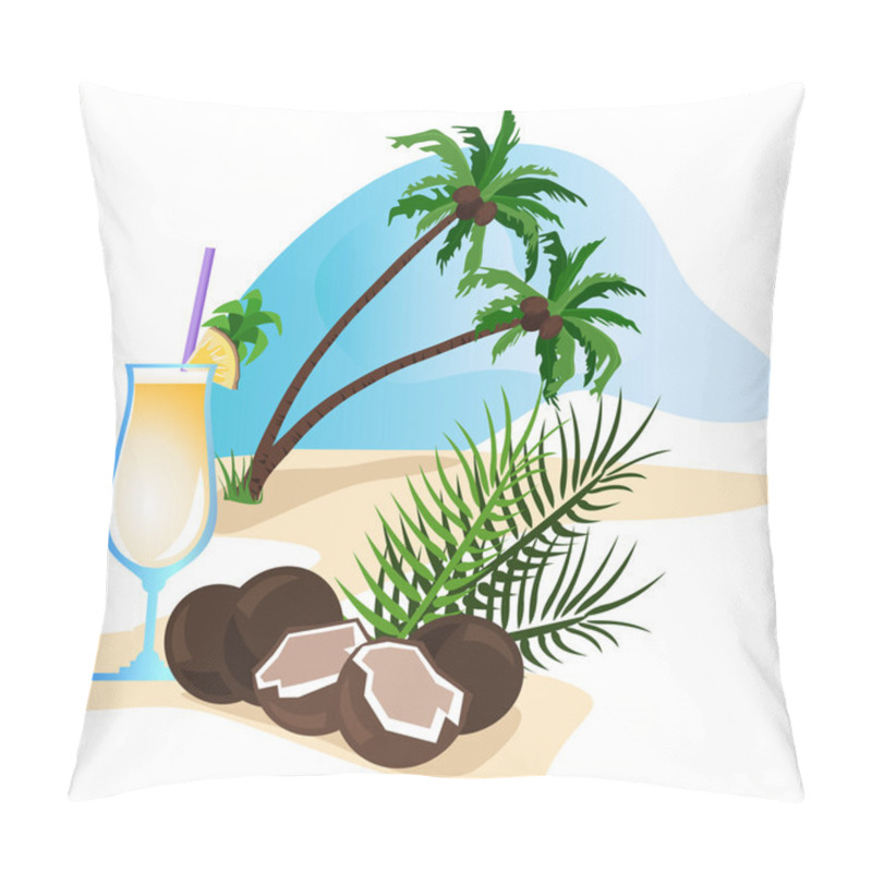 Personality  Cocktail And Coconut Pillow Covers